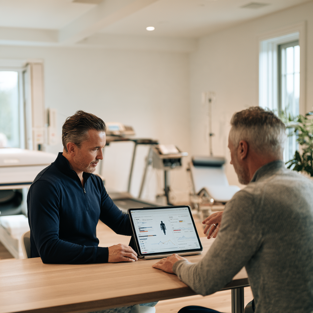 Physician consulting with a patient